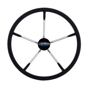 Stainless Steel Steering Wheel - Taurus (Black) W22B